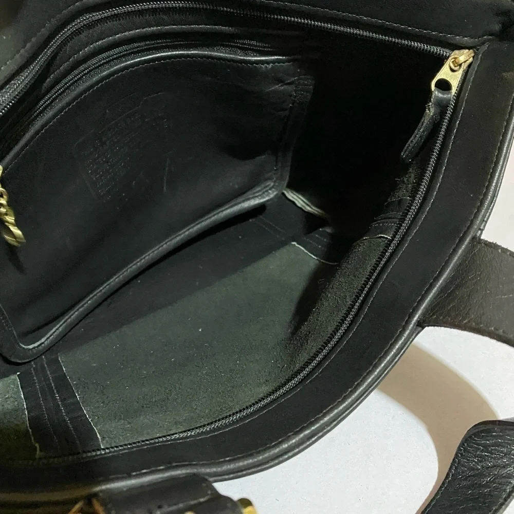 COPY - Coach vintage black leather tote handbag